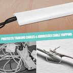 Floor Cord Cover Cavity 0.8"x0.37" Self Adhesive Cord Hider, 10FT Low Profile - Image 6