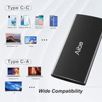 Aiibe External SSD 250GB External Hard Drive USB C Portable SSD, USB 3.1 - Image 6