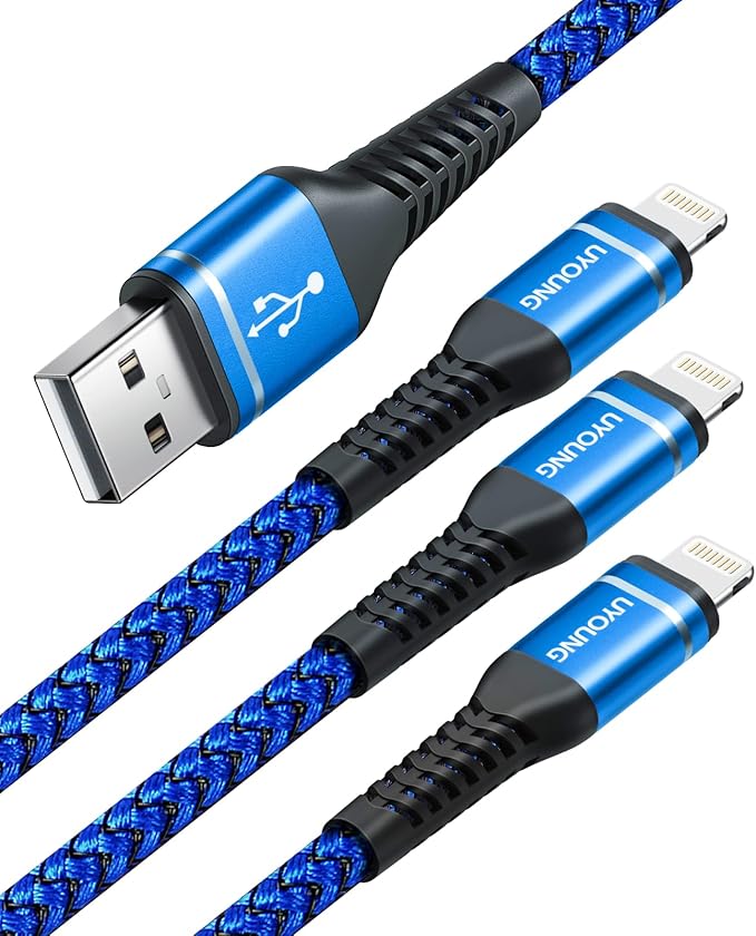 Lightning Cable 10 FT 3Pack Extra Long iPhone Charger Cable Nylon Braided Fast by UYOUNG