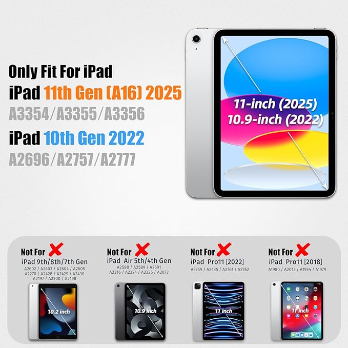 SEYMAC stock Case for iPad 11th/10th Generation 11''/10.9'' 2025/2022, - Image 7
