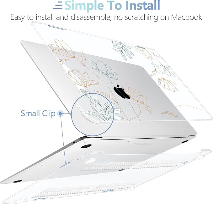 MEEgoodo for MacBook Air 13.3 inch Case 2021 2020 2019 2018 A2337 M1 A2179 A1932 - Image 4
