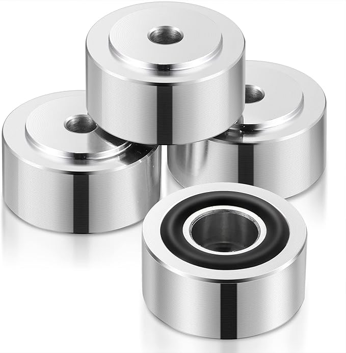 Facmogu 4PCS Silver Aluminum Alloy Speaker Isolation Feet, Turntable Isolation - Image 2