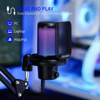 FEELWORLD VM1 Gaming PC USB Microphone Condenser Mic - Image 5