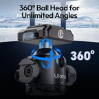 Ulanzi T100 Ball Head, Tripod Ball Head Mount 1/4 & 3/8 inch - Image 3