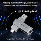 128GB External SSD Solid State Flash Drive, USB 3.2 Gen1, Dual Type-C & USB A - Image 5
