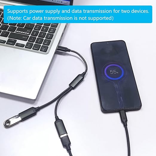 USB Splitter Cable 1FT, USB Type C Male to Dual USB A Female Y Splitter Adapter - Image 5