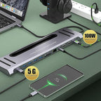 USB C Docking Station, Onten USB-C to Dual HDMI Adapter HUB .12-in-1 USB-A 3.0 - Image 5