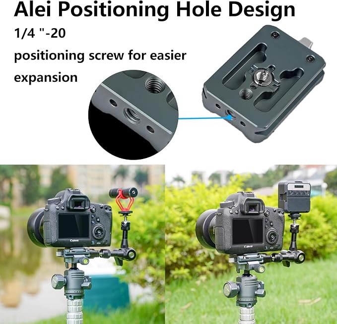 Camera Quick Release Plate Kit, w 1/4" to 3/8" Screw Thread, Quick Release - Image 5