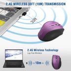 E-YOOSO Wireless Mouse for Laptop, Portable Optical Computer Mouse, 6 Buttons - Image 3