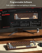 Redragon K752 Wireless Mechanical Keyboard, 60% Gasket Mount Gaming Keyboard - Image 8