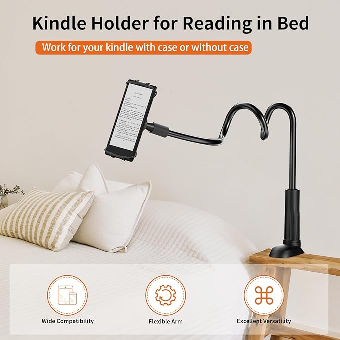 Gooseneck Kindle Holder for Reading in Bed - Image 2