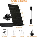 FUTUREZEN 6W Solar Panel for Security Camera Outdoor, 5V USB/USB-C Solar - Image 8