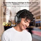 EarFun Tune Pro Active Noise Canceling Headphones, Wireless Bluetooth Headphones - Image 2
