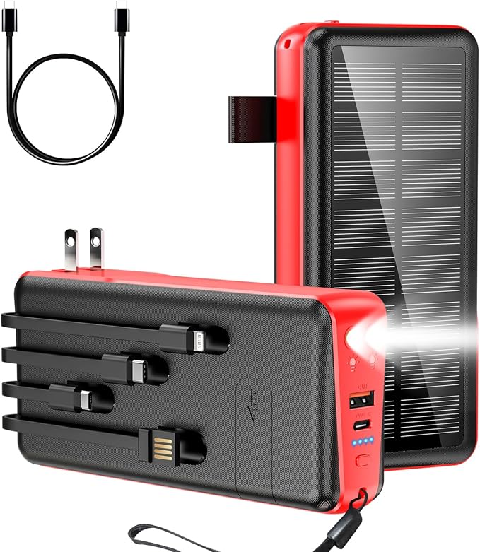 Portable Charger with Built in Cable and Wall Plug 50000mAh 22.5W Fast Charging by boogostore