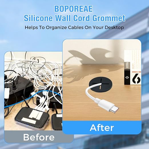 Desk Grommet, 3/4 in 20 mm Silicone Rubber Grommets, Flexible Wall Cord Pass - Image 6