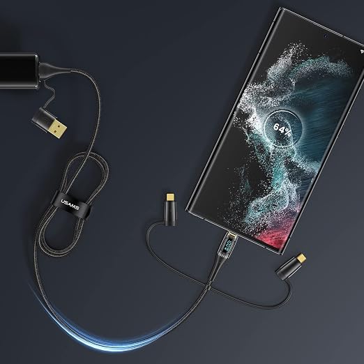 USB C to Multi Charging Cable, USAMS 100W 6.6FT 5A Type C to Type C Fast - Image 9