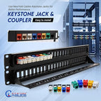 NewYork Cables® Blank Keystone 48 Port Cat6 Patch Panel - Image 5