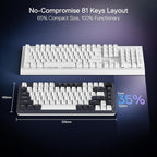 Redragon K673 PRO 75% Wireless Gasket RGB Gaming Keyboard, 3-Modes 81 Keys - Image 3