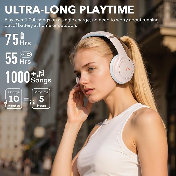 1Mii Y8+ Noise Cancelling Headphones Bluetooth, Wireless LDAC Hi-Res Audio - Image 5