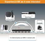 J-Tech Digital HDMI Switch 4K 120hz, 2.1 Switch 4 in 1 Out, 8K 60Hz 1080P 240Hz - Image 5