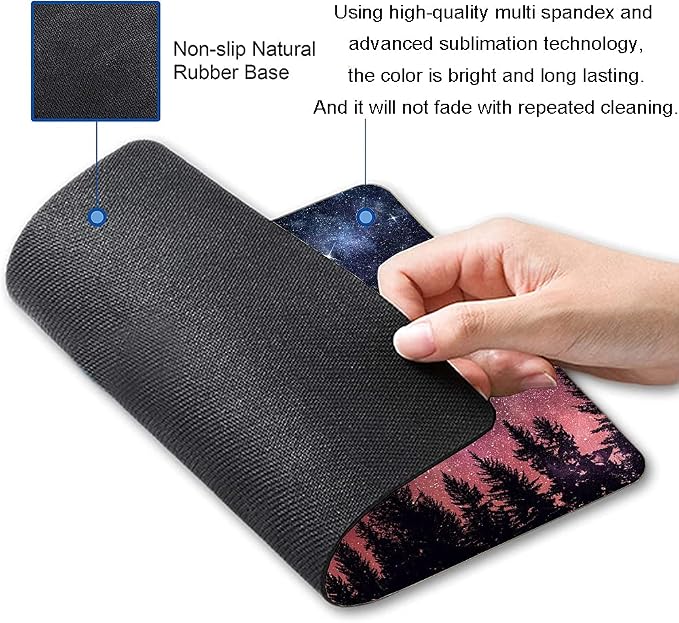 Hokafenle Square Mouse Pad, Galaxy Mouse Pad, Mouse Mat Square Waterproof Mouse - Image 2
