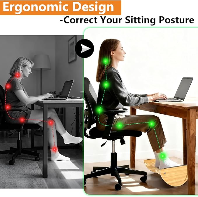 Bamboo Foot Rest for Under Desk at Work - Image 7