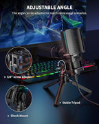 USB Gaming Microphone, Computer Recording Condenser Mic - Image 4
