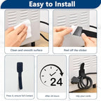 Abnii 50 PCS Hook and Loop Cable Ties, Under Desk Cable Management, Self - Image 5