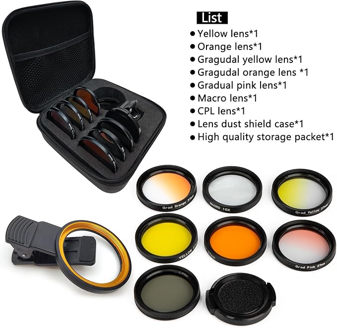 Reef Coral Lens Phone Kits for Phone 7 Lenses Kit 1 Dust Shield Case 2 Lens - Image 2