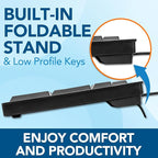 Manhattan Wired Computer Keyboard – Basic Black Keyboard - - Image 7