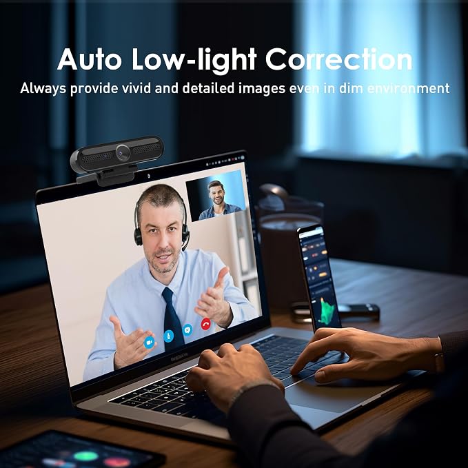 saylas 2K Webcam with Microphone, FHD Streaming Camera with 2K/30fps, - Image 5