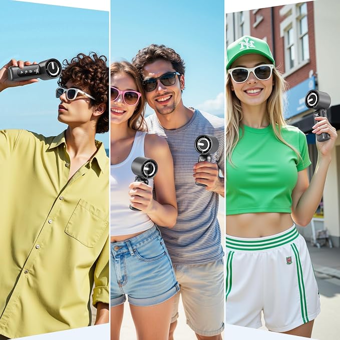 Portable Handheld Mini Fan, Speed Adjustable Turbo Personal Fan, 4000mAh - Image 8