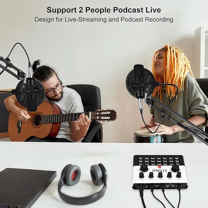 SINWE Podcast Equipment Bundle for 2, F993 Voice Changer - Image 2