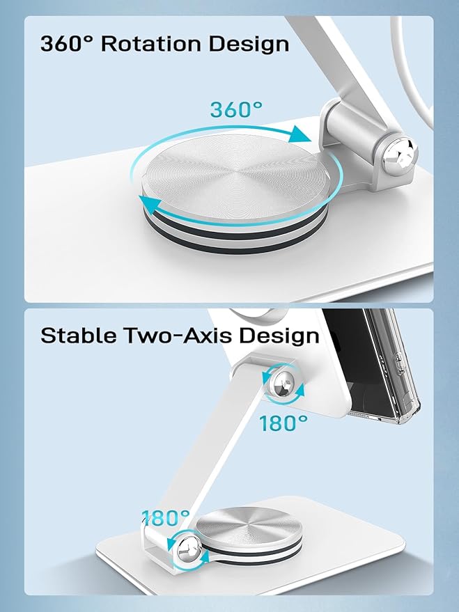 Compatible with MagSafe Charger, 15W MagSafe Charger Stand, 360°Rotation Base - Image 4