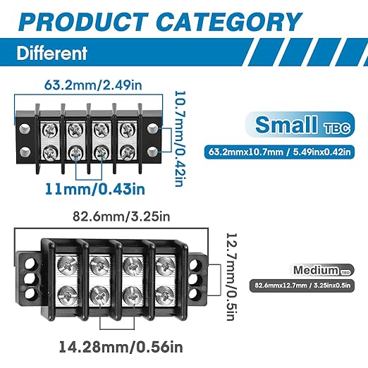 GLOSO Terminal Blocks Double Row Stainless 11 mm Pitch TBC, Marine Grade - Image 5