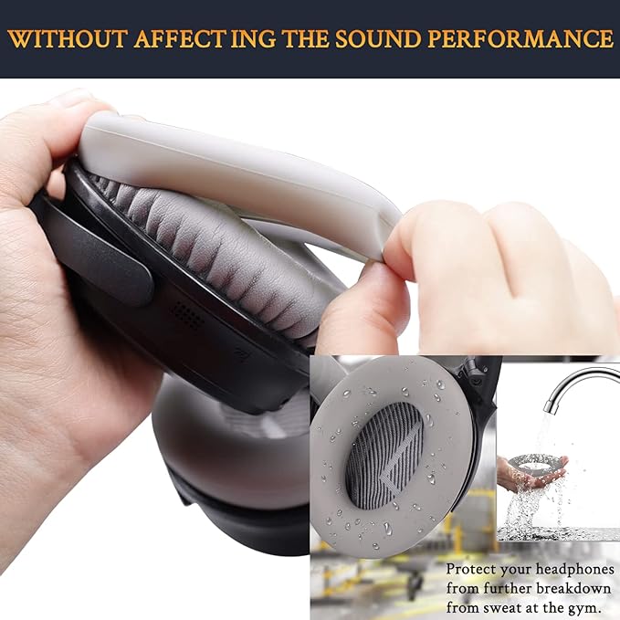 SOULWIT Ear Pads Cushions + Headband + Silicone Earpads Cover Protector - Image 5