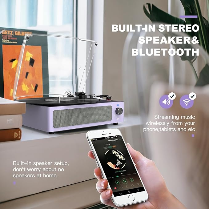 Record Player for Vinyl All-in-one Turntable - Image 3