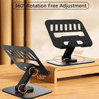 Larger Metal Tablet Stand, Adjustable 360° Rotation Tablet Holder Compatible - Image 2