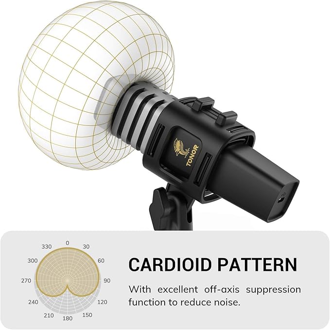 TONOR USB Microphone for PC, Cardioid Condenser Computer Mic - Image 3