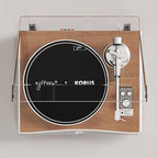 KORUS Record Player with External Speakers, Belt-Drive Turntable 2-Speed - Image 4