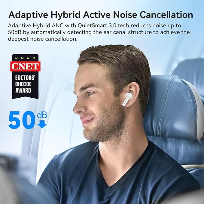 EarFun Air Pro 4 Adaptive Hybrid Noise Canceling Wireless Earbuds, Qualcomm - Image 2