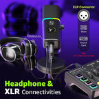 IXTECH Gaming USB Microphone for PC, Noise Cancellation Condenser Mic for - Image 4