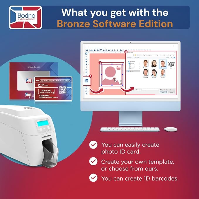 Bodno Magicard 300 Dual Sided ID Card Printer & Complete Supplies Package ID - Image 4
