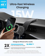 Anker Nano Magnetic Wireless Car Charger, 360° Adjustable Mount Car Charger - Image 2