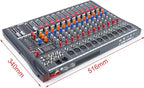 Pro 12 Channels Live Audio Mixer Bluetooth USB DJ Sound Mixing Console - Image 6