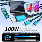 100W USB C Multi Charging Cable, 3 in 1 USB C Cable Fast Charging - Image 4
