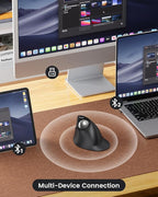 ProtoArc Vertical Wireless Trackball Mouse, EM05 NL Bluetooth Ergonomic - Image 4