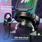 MAONO USB Gaming Microphone for PC, Noise Cancellation Condenser Mic - Image 5