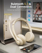 Wireless Headset with AI Noise Cancelling Microphone Bluetooth Headset - Image 3