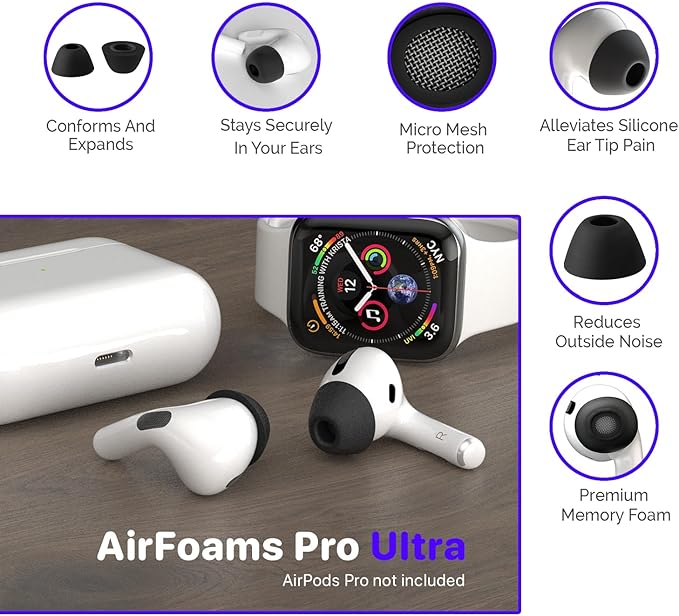 Patented AirFoams Pro Ultra V5.0 Memory Foam Ear Tips - Image 7